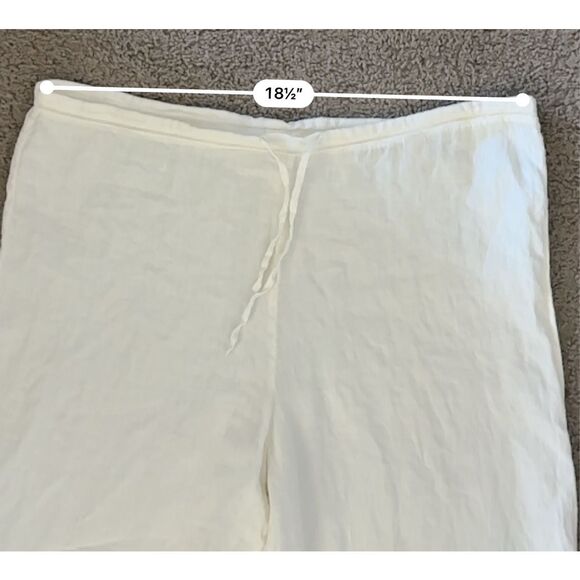 Wide Leg Linen Drawstring Pant - Picture 6 of 8